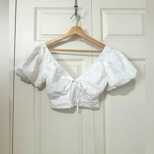 Eyelet crop top